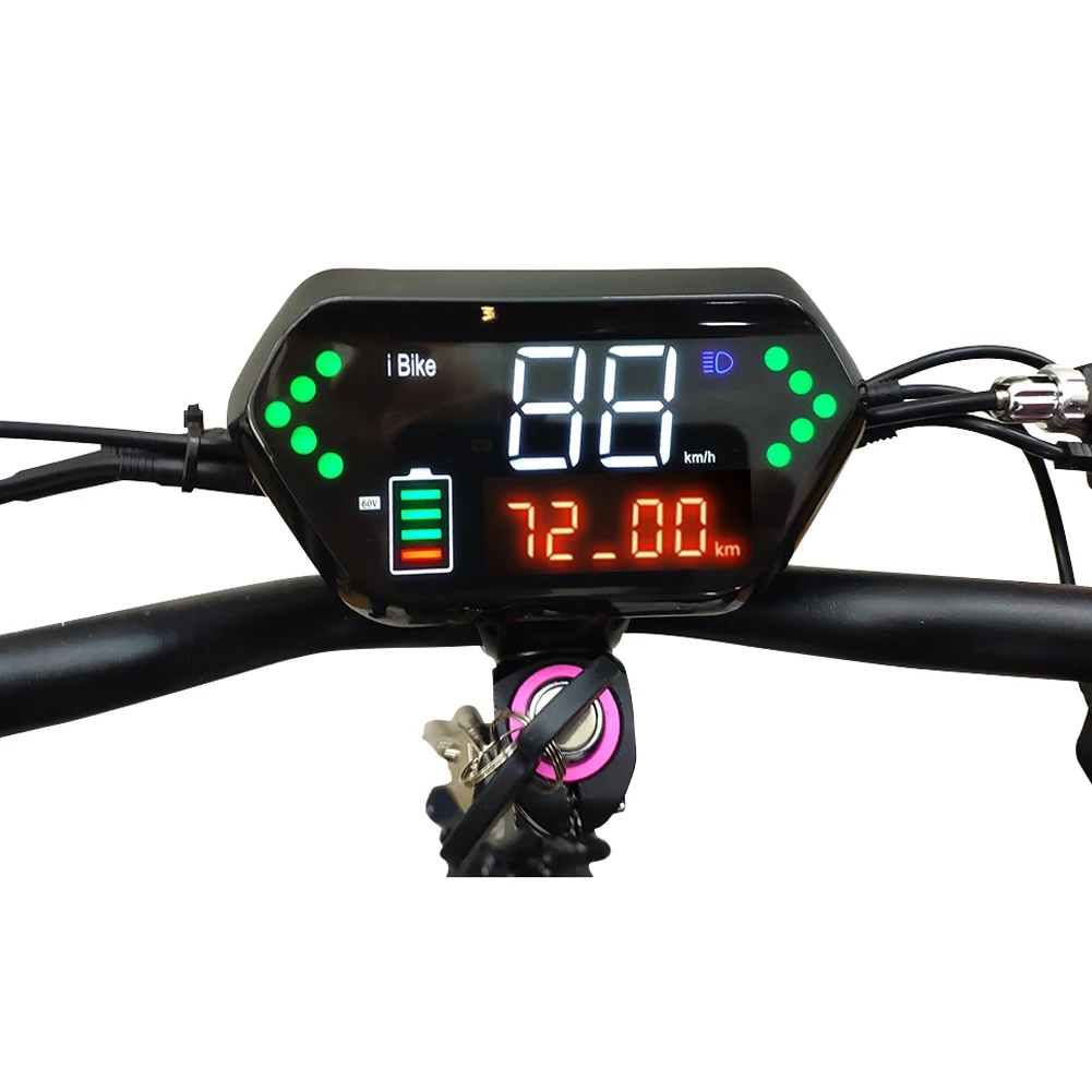 

Electric Black Bicycle LCD Display 36V 48V with Speed Meter and Battery Status Indicator Speedometer Cycling Computer Controller