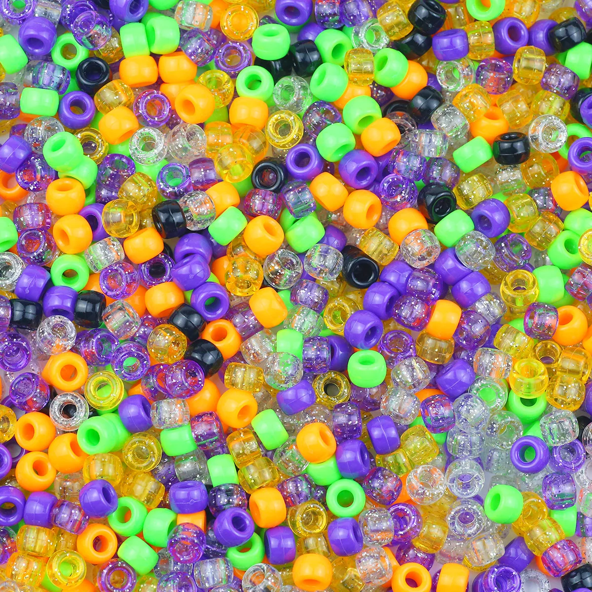 Vibrant Large Hole Pony Beads for DIY Jewelry and Crafting