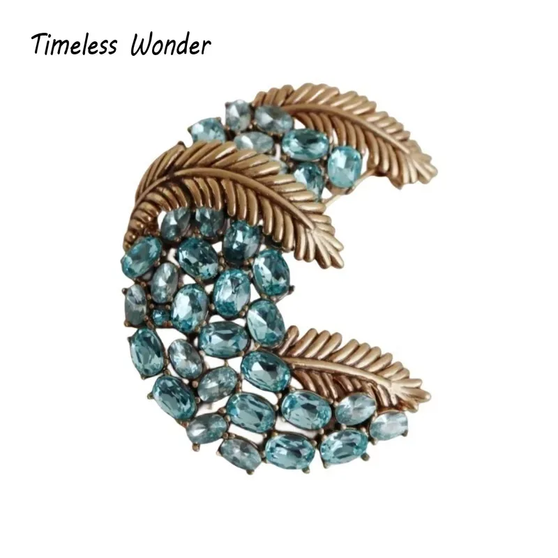 Senza Tempo Wonder Fancy Zircone Geo Feather Spilla Spille Per Le Donne Designer Jewelry Runway Rare Top Punk Luxury Gift Set 4523