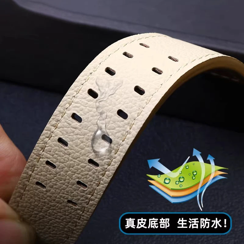 Premium Cowhide Leather Watch Strap for Men - 20mm/22mm - Aviation Collection