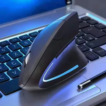 HOMEFISH Vertical Mouse Ergonomic 2.4GHz Wireless Optical Mice 3 Adjustable DPI 800/1200/1600 6 Buttons for Laptop PC Computer 2