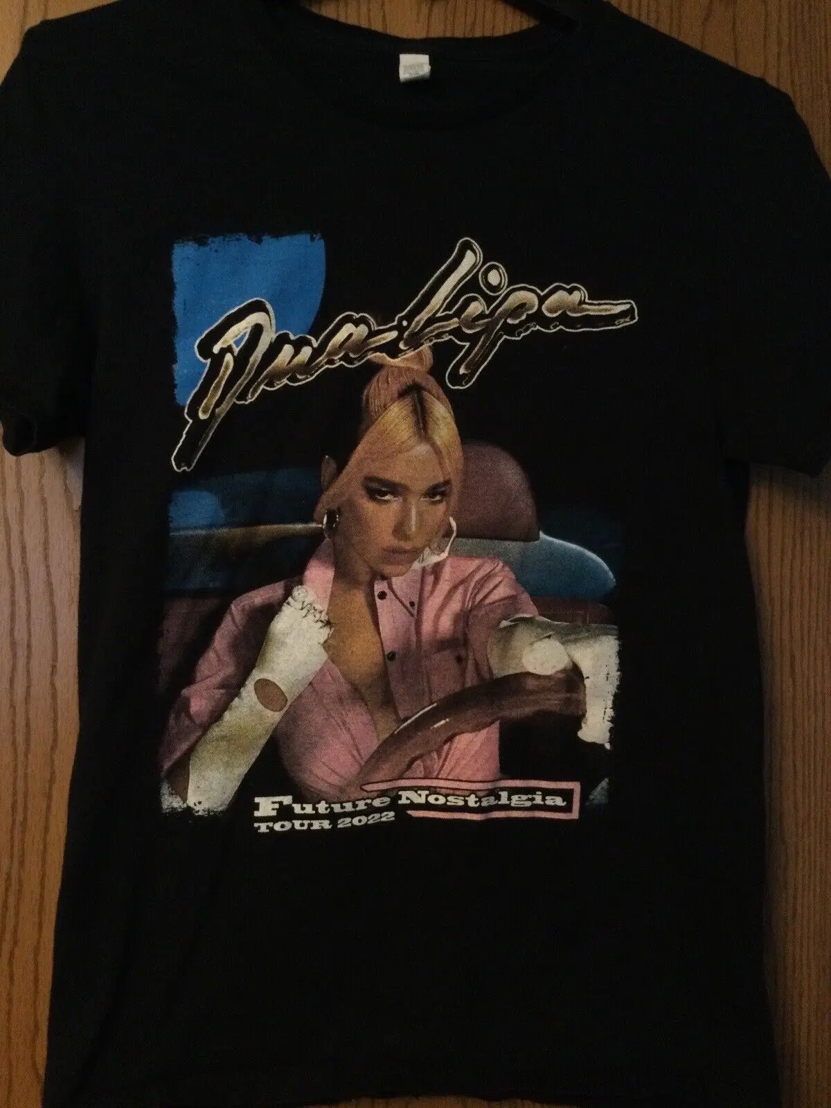 Dua Lupa Future Nostalgia Tour 2022 Maglietta Nera M Fruit Of The Loom Maniche Lunghe O Corte