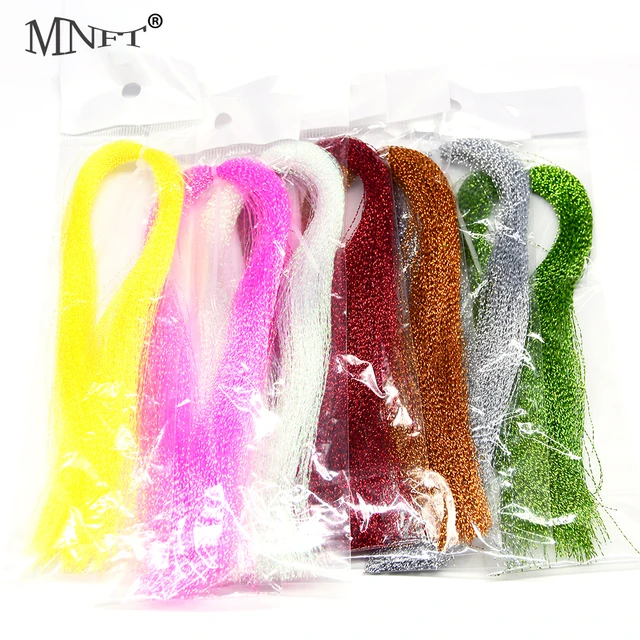 9 Packs Crystal Flash Fly Tying Material Hook Lure Flash Flies Decorating  Holographic Tinsel Krystal Flashabou Sparkle Dry Streamer Luminous for