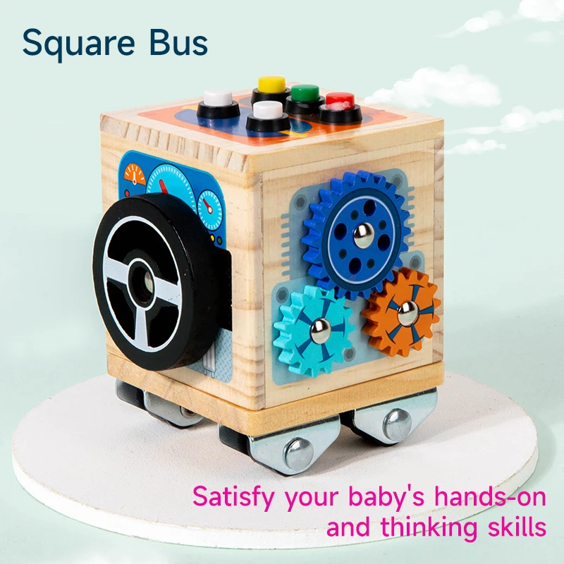 Montessori Baby Busy Ball-Hand Grab Ball Vehicle Tool Car Cube Polyhedral Six-sided Toy Educational Learning Busy Bus Toys Game - Image 2