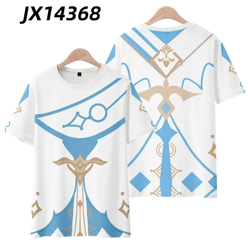 Game Genshin Impact Aether 3D Print T Shirt Women Men Summer O-neck Short Sleeve Funny Tshirt Graphic Tees Streetwear Cosplay