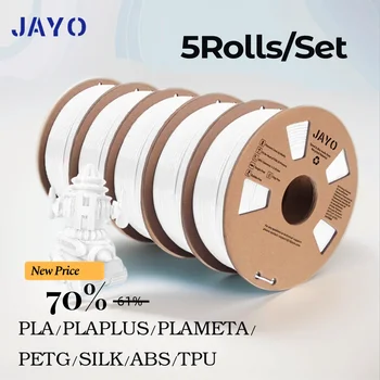 Jayo filamento 3d pla/pla meta/petg/seda pla +/madeira/pla marmela/apla 1.75mm 5 rolo 1.1kg/0.5kg filamento de impressora 3d para impressora 3d