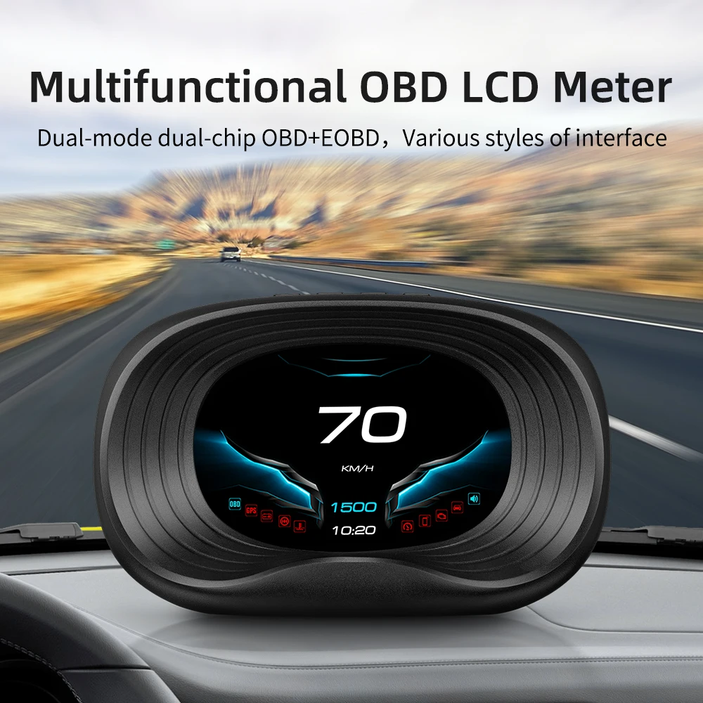 Car HUD Display OBD System Head Up Display Car Gauge Speedometer Speed Alarm OBD Data Read Clear Car Electronic Accessories