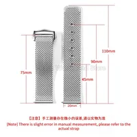 Pour Omega Seamaster 20mm argent noir maille Bracelet Interface plate en acier inoxydable Bracelet de montre respirant conception légère 2