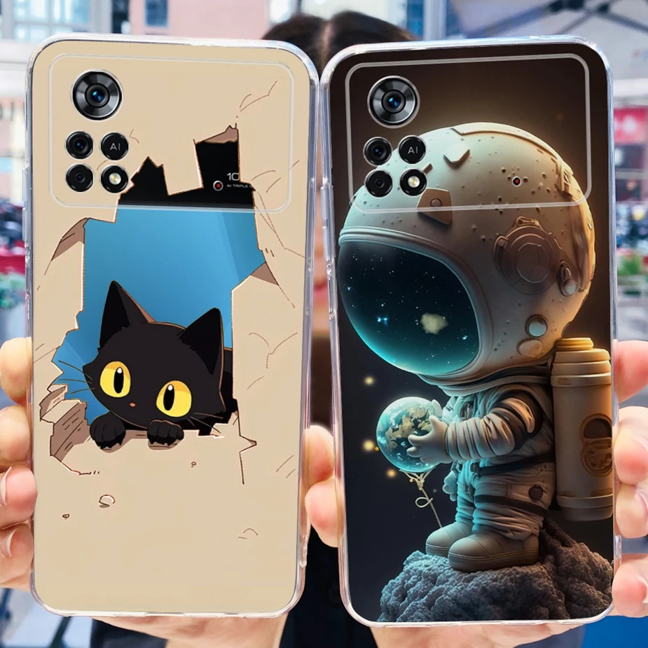 New Fashion Painted Clear Silicone Phone Case - Soft Protective Cover for Xiaomi Poco X4 Pro 5G