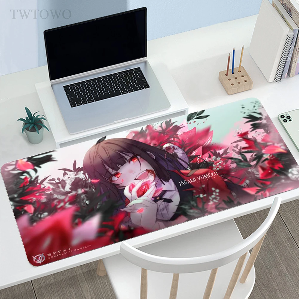 

Anime Kakegurui Yumeko Jabami Mousepad Gaming Custom Home keyboard pad Mouse Mat Gamer Anti-slip Natural Rubber Laptop