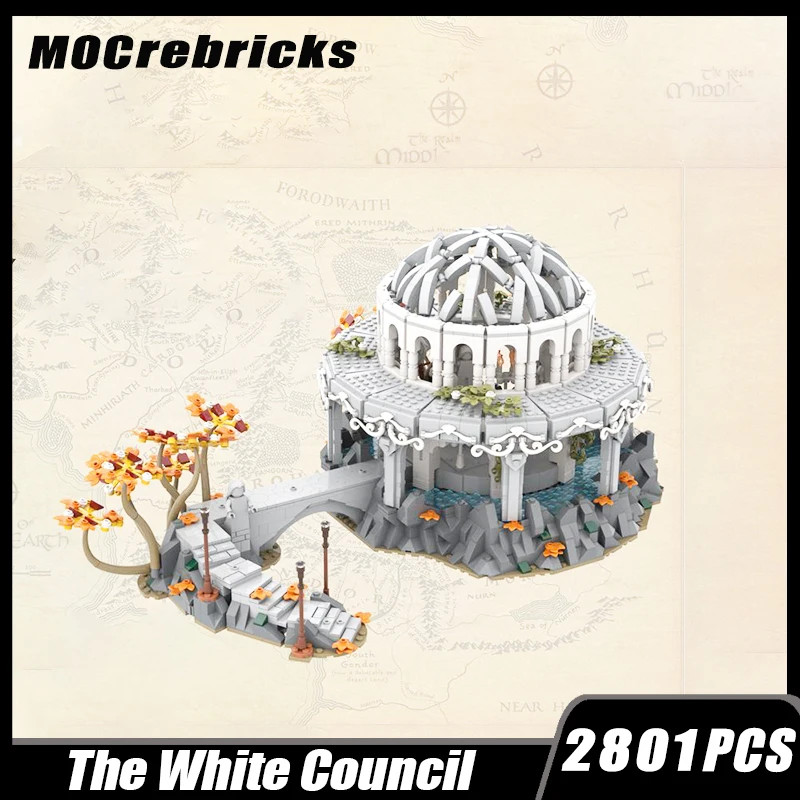 

MOC-168689 знаменитый киностроительный белый замок, модульный строительный блок, модель, кирпичная игрушка, подарки