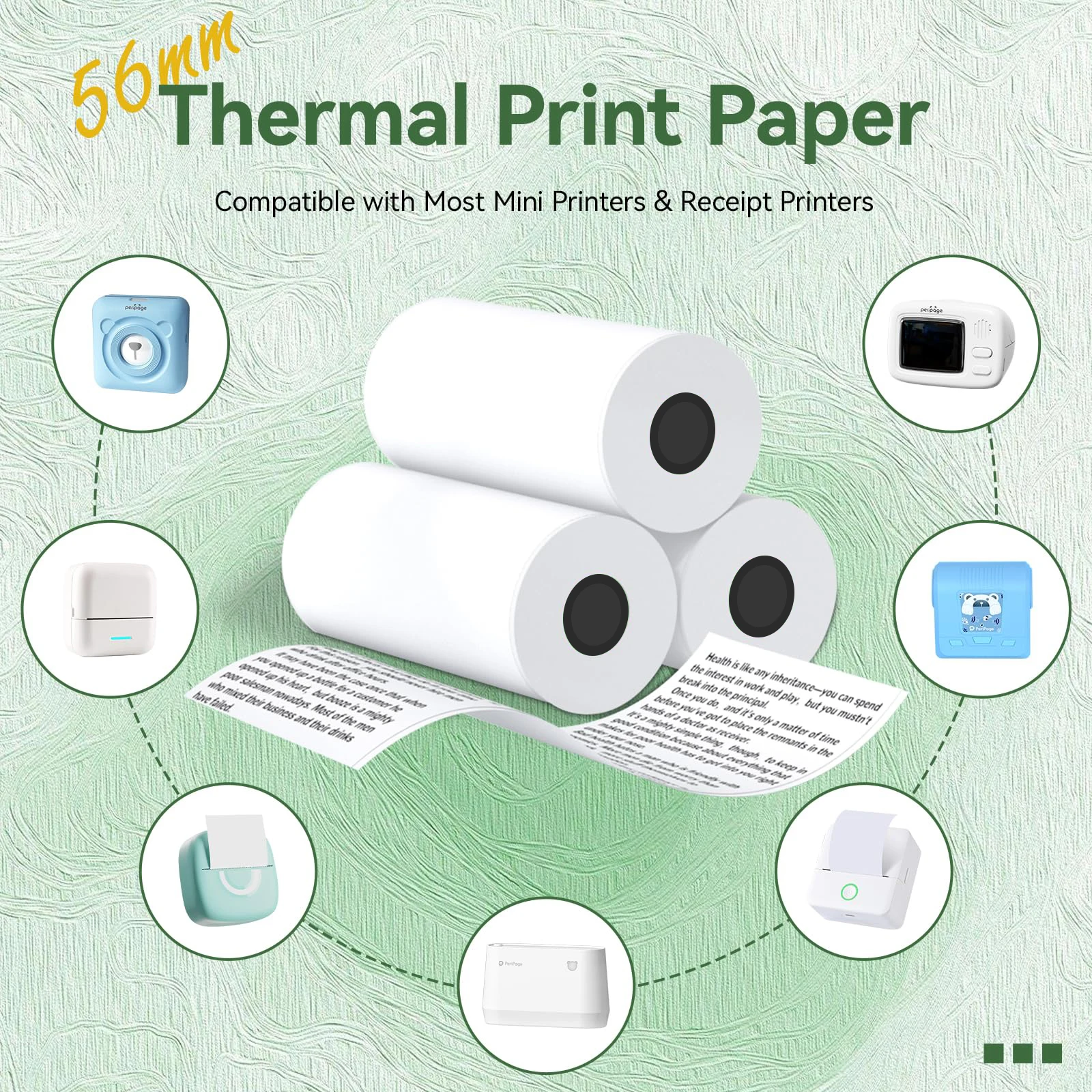 Grayscale HD Photo Thermal Printing Paper – 57x30mm, Compatible with Mini Instant Print Cameras, Clear & Long-Lasting Print