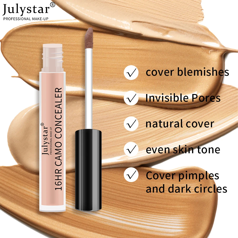 6color Waterproof concealer Lasting Concealer Cover Black Eyes Julystar Liquid Concealer Makeup Concealer Waterproof Concealer