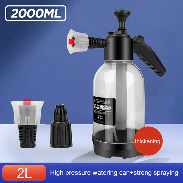 Pulverizador de espuma con bomba de mano, Cañón de espuma neumática de  mano, botella pulverizadora de lavado de coches, limpieza de ventanas de  coche para lavado de Casa automática, 2L - AliExpress