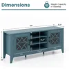 Farmhouse TV Stand for 65-Inch TVs - Classic Media Entertainment Center with Glass Door Cabinets & Adjustable Shelves 3