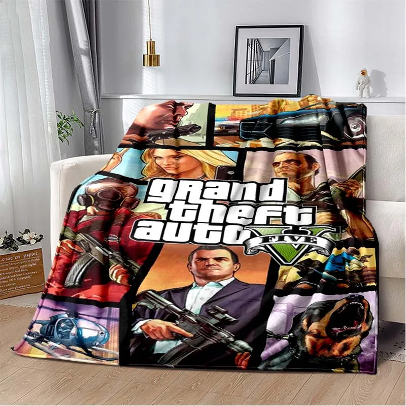

Grand Theft Auto GTA Game Gamer Soft Plush Blanket,Flannel Blanket Throw Blanket for Living Room Bedroom Bed Sofa Picnic Cover