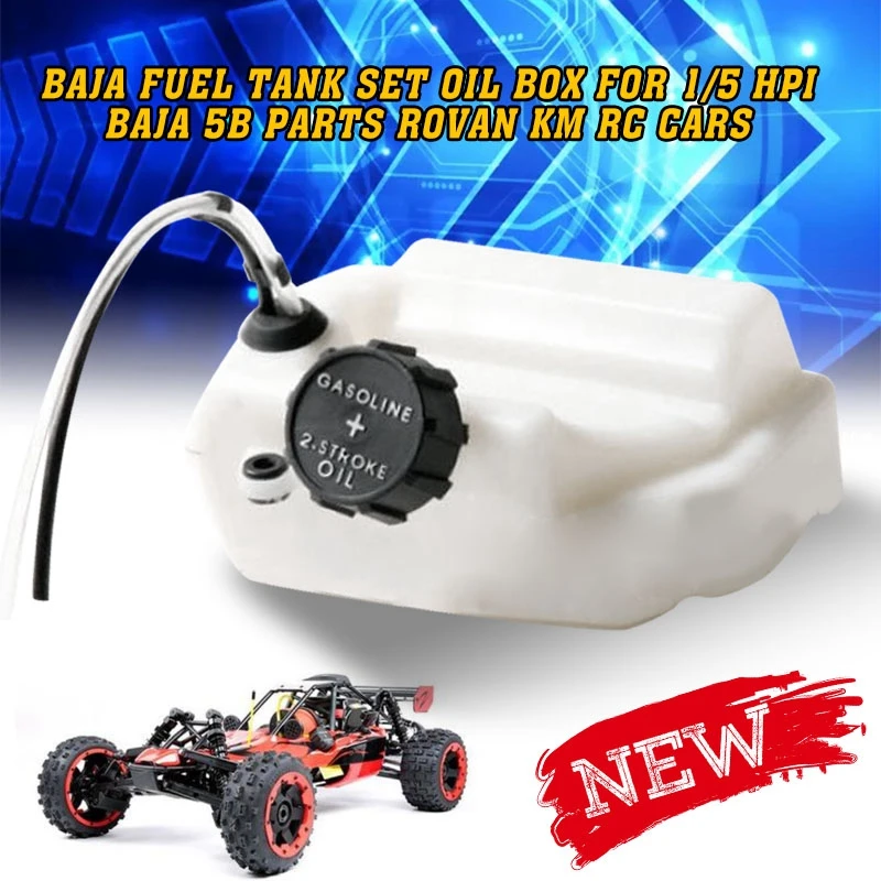 Fuel Tank Set Oil Box For 1/5 Hpi Baja 5b Parts Rovan Km Rc Cars Off