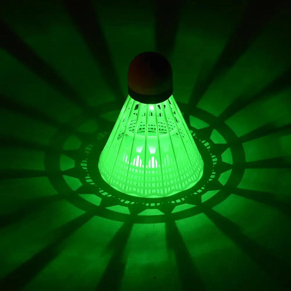 Luminous Badminton Balls Colorful Light-up Foamed Badminton Dark Night Colorful LED Lighting Sport Shuttlecocks 6Pcs