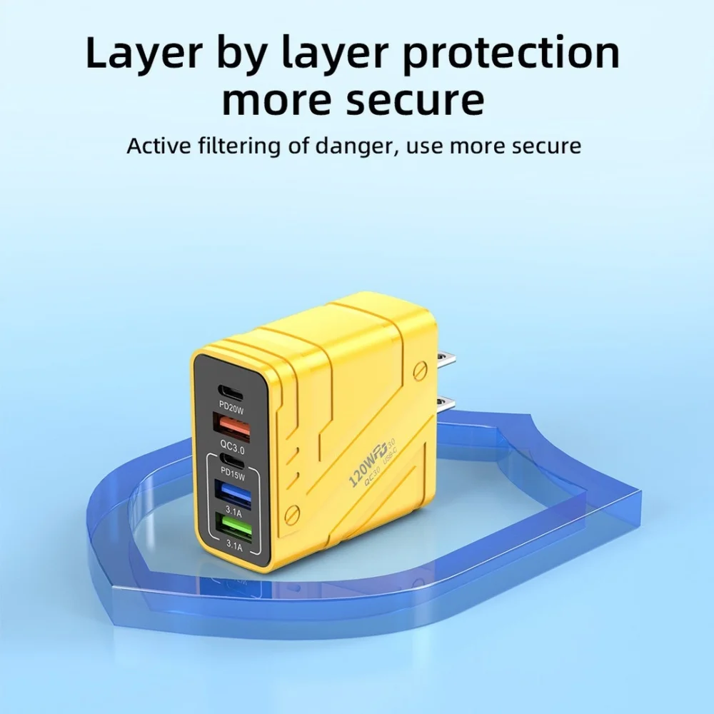 120W USB C Phone Charger Type C PD Quick Fast Charging Mobile Phone Charger Wall Adapter For Samsung Xiaomi iPhone 15 16 Pro Max