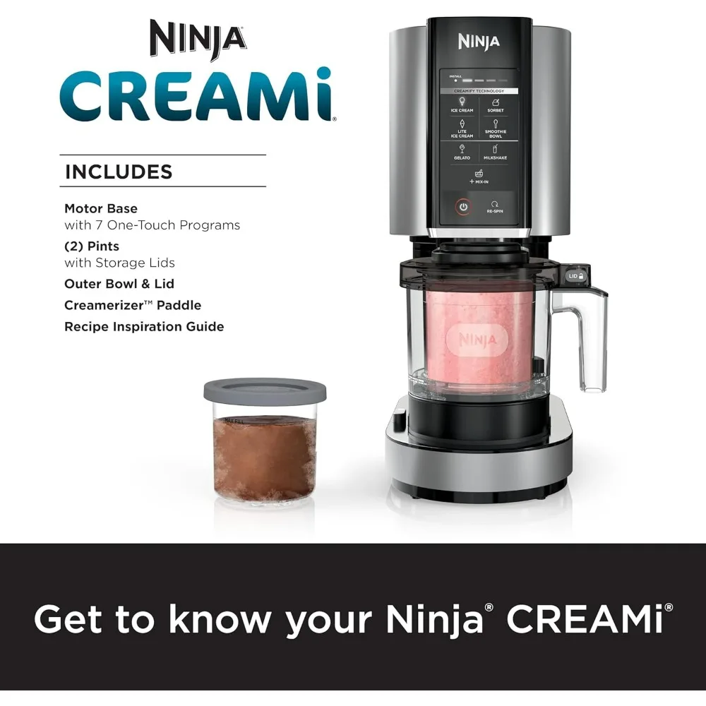 NC301 CREAMi Ice Cream Maker, for Gelato, Mix-ins, Milkshakes, Sorbet, Smoothie Bowls & More, 7 One-Touch Programs 2