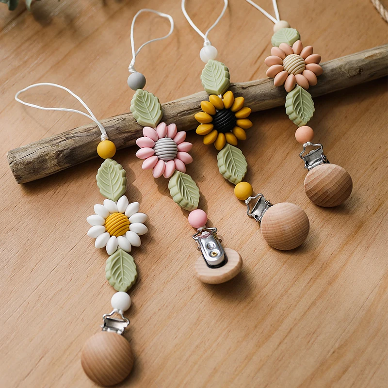 Baby Handmade Pacifier Chain Clip Dummy Nipples Holder Clips Babies Silicone Teething Chain Toy Gifts For Cute Baby Accessories pacifier clip,pacifier chain