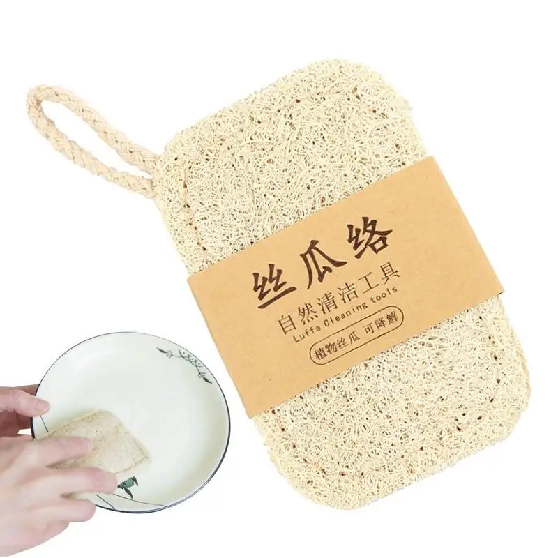 

Natural Loofah Sponge Loofah Dish Sponge Non-Scratch Compostable Dishwashing Loofah Sponge For Kitchen Cleaning