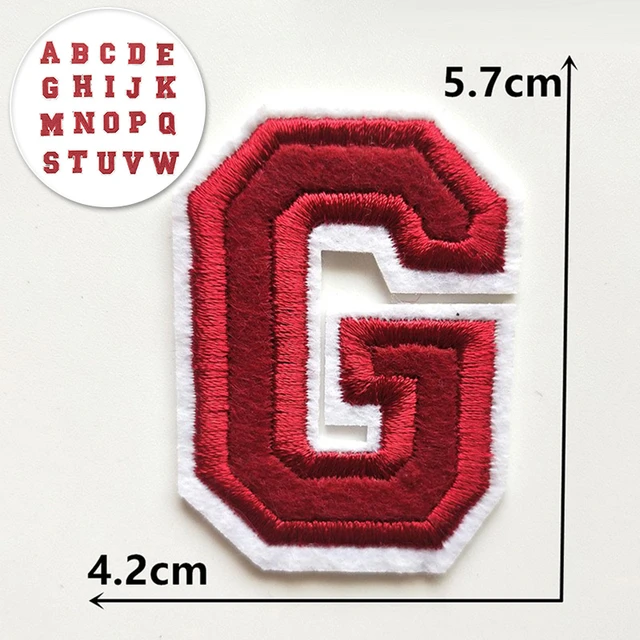 Red Letters Alphabet Embroidered Iron On Patches For Clothing Bags Jacket  Sew On Accessories Diy Name Patch Applique - Patches - AliExpress