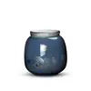 Creative Red Wave Ceramic Tea Caddy with Lid Sealed Moisture-proof Storage Container Coffee Bean Candy Jar Desktop Decoration 6