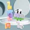 Wooden Animal Stacking Block Game Shape Matching Puzzle Balance Toy Montessori Fine Motor Training Educational Toys For Children 1