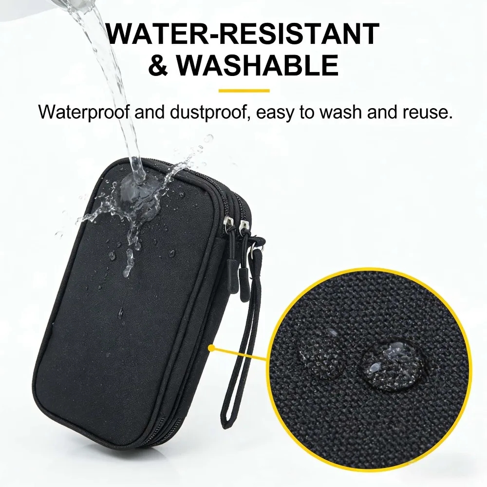 Electronics Organizer Case Portable Waterproof Shockproof Travel Pouch for Hard Drive Charger Power Bank Cables USB Accessories - 2