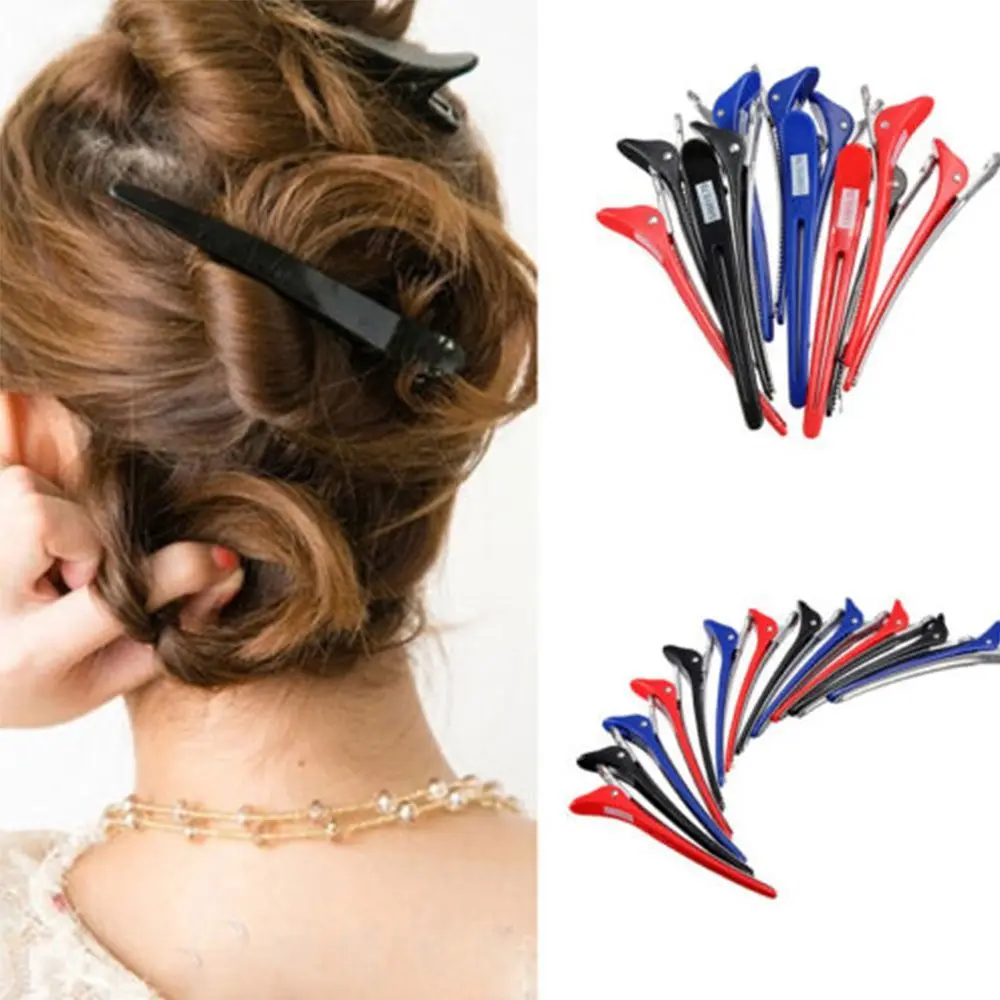 

Useful Hairdressing Professional Aluminum Plastic Haircut Section Clamps Hair Grip Clips Ladies Girl Hair Clips Styling Tools