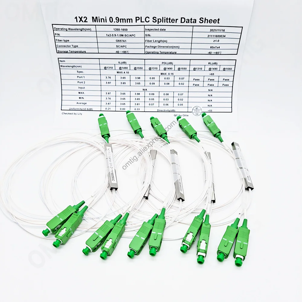 divisor plc fibra óptica único modo lszh pvc