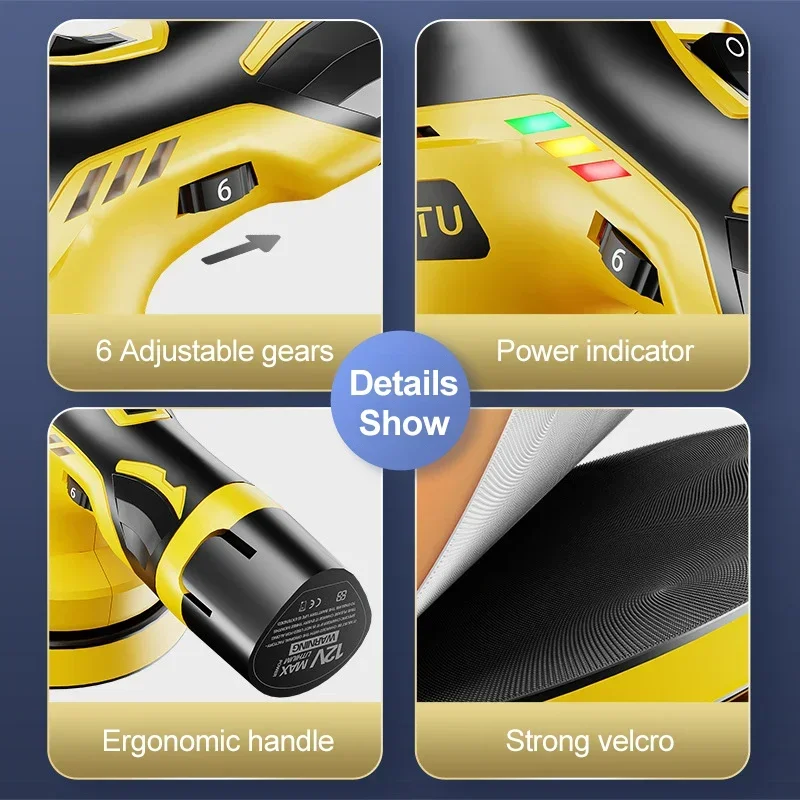 Cordless Car Polisher 2500-5000rpm Wireless Car Polishing Machine Electric Polishing Wax Tool Auto Polish Waxing Machine