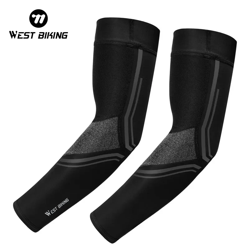 

WEST BIKING солнцезащитные рукава, ледяная шелковая ткань, защита для рук, теплые Рукава для баскетбола и велоспорта