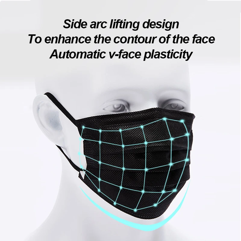 10-600pcs Disposable Certified surgical Face masks surgical mask mascarilla quirurgicas homologada Adult blue black Medical mask