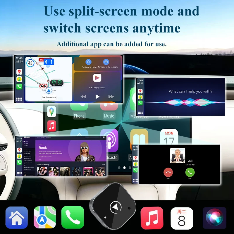 Carplay Android Auto Wireless Adapter 2 in 1 Smart Mini Box Plug and Play WIFI BT Auto Connect Toyota VW Peugeot MAZDA FORD