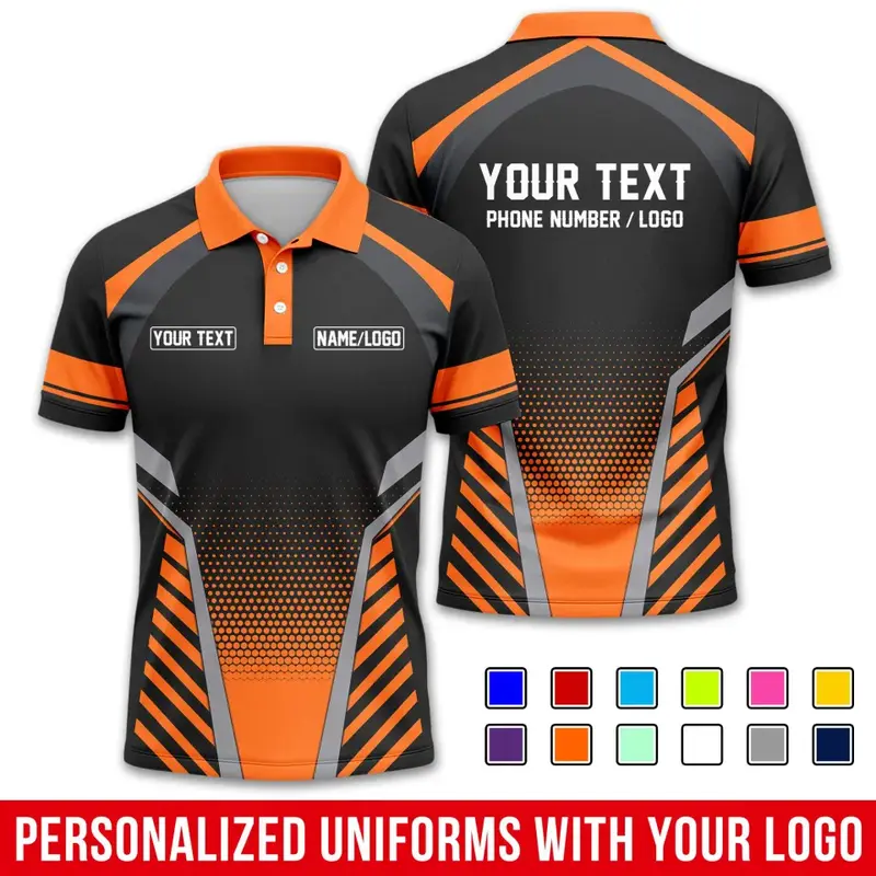 Fashion Men Women Stripe Graphic Polo Shirt For Men Custom Name Logo Text 3D Printed Polo Shirts Trend Button Up Sports Tops Tee - Image 2