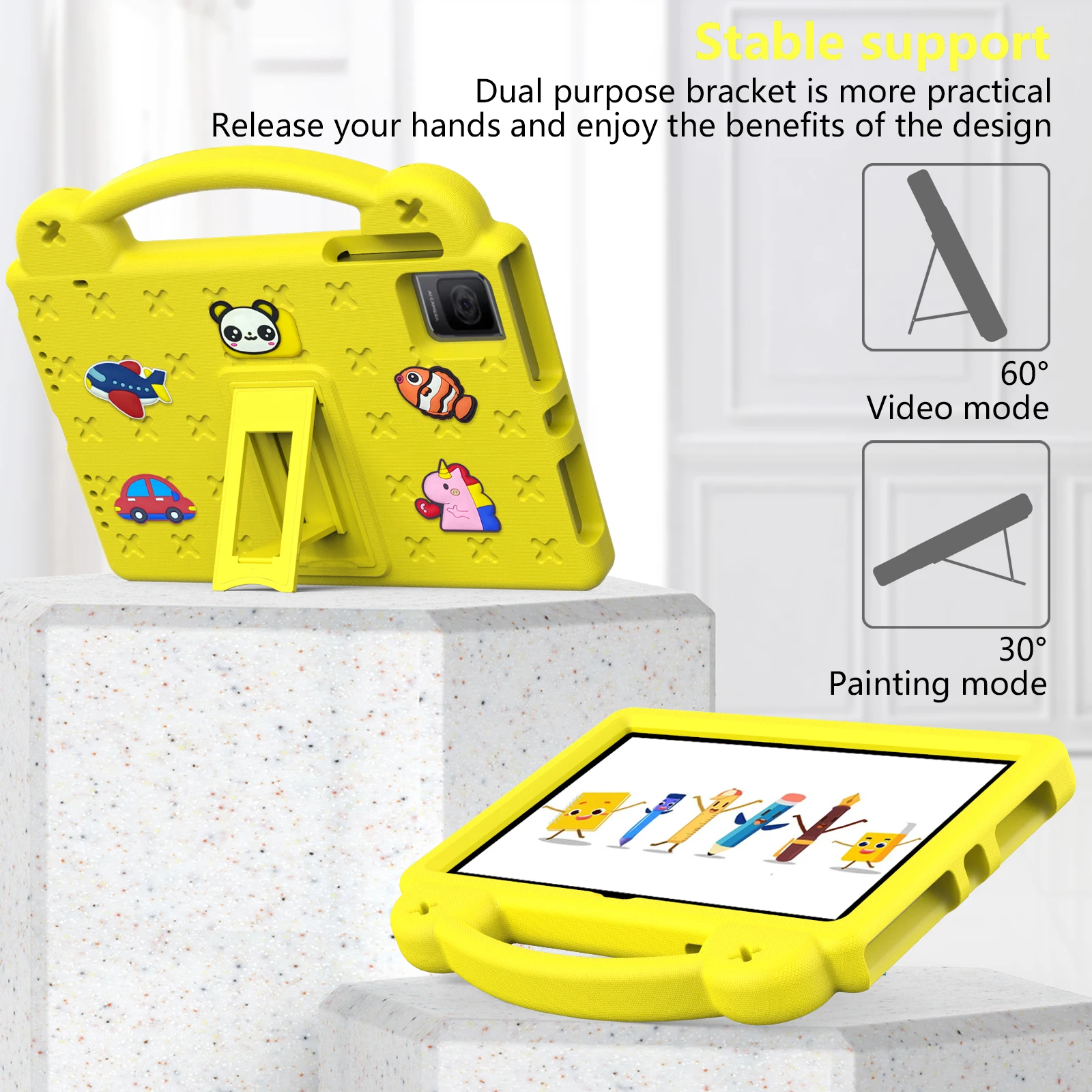 Kids Shockproof Tablet Case with Handle & Stand