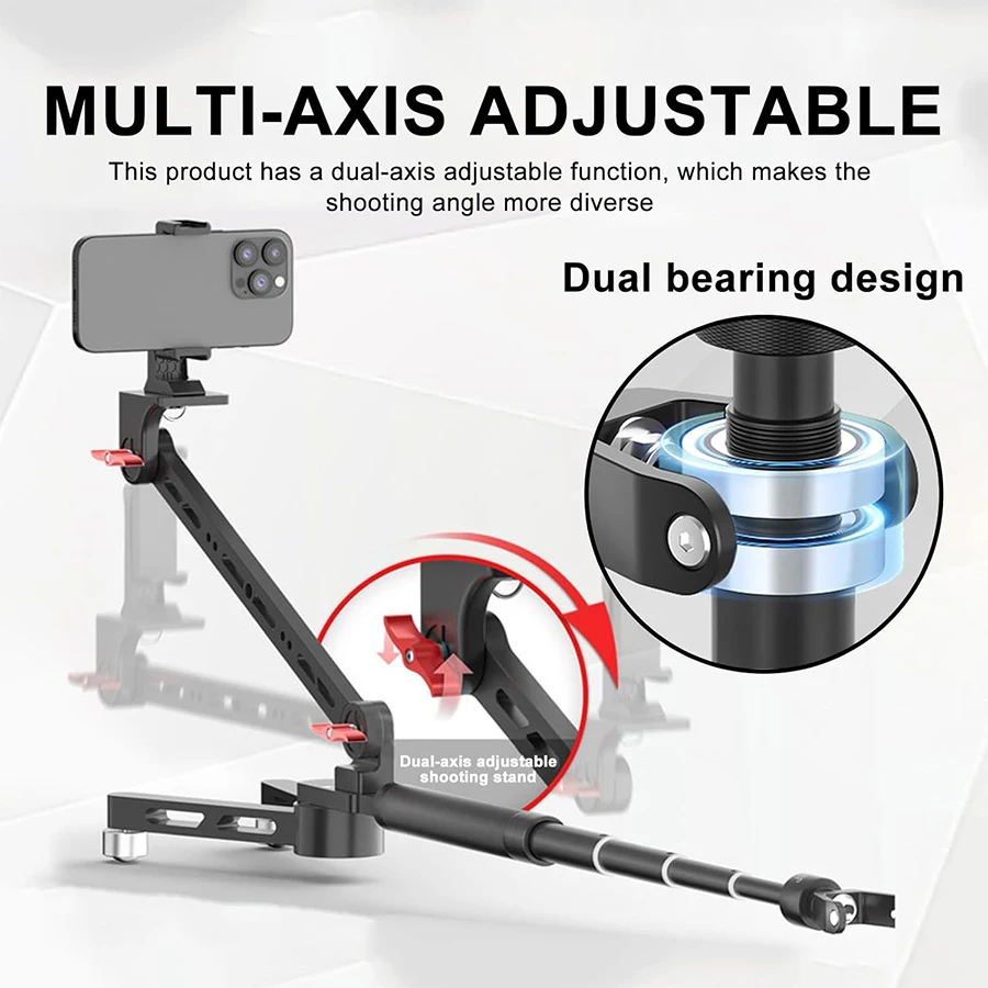 360 Degree Extendable Spinner, Professional Photography Turntable, Spinning Camera Smera Slider, for Commercial Video, Food Shoo