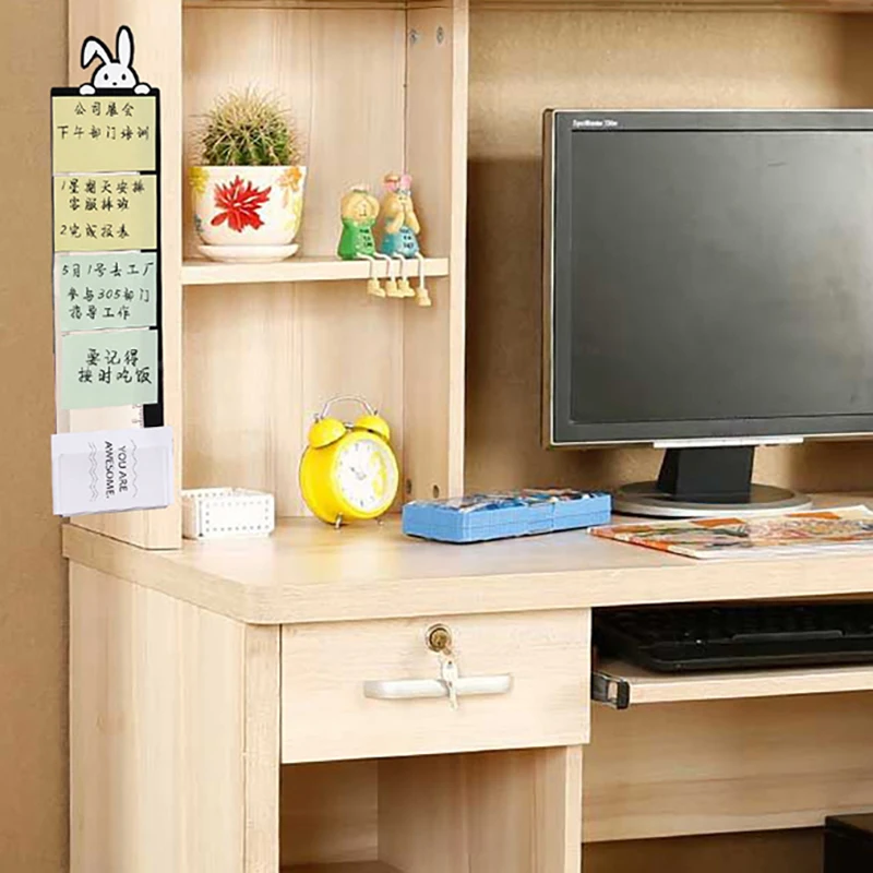 Memo Board Acrylic Sticky Note Holder Clear Message Board Reminder For Computer Monitors Screen Office Desk Accessories 1Pc acrylic sticky note holder