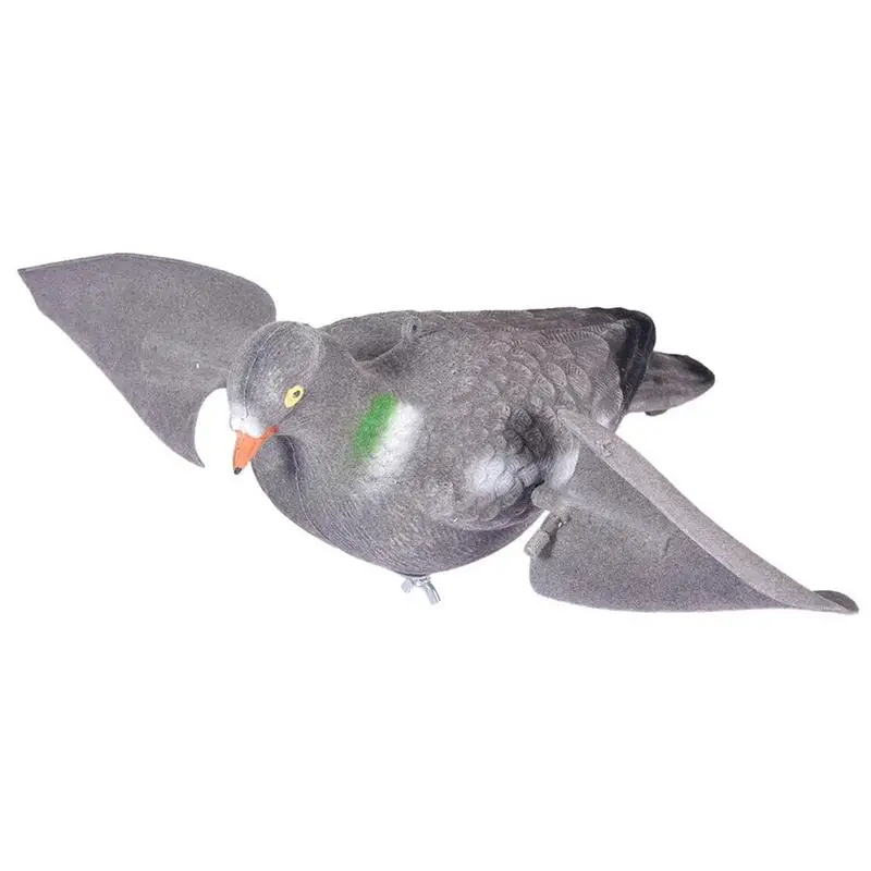 Hunting Doves Decoy Fake Bird Realistic Painted Flying Pigeon Wing Doves Garden Scarecrow Yard Decor Bait Outdoor Wind-driven hunting call decoy