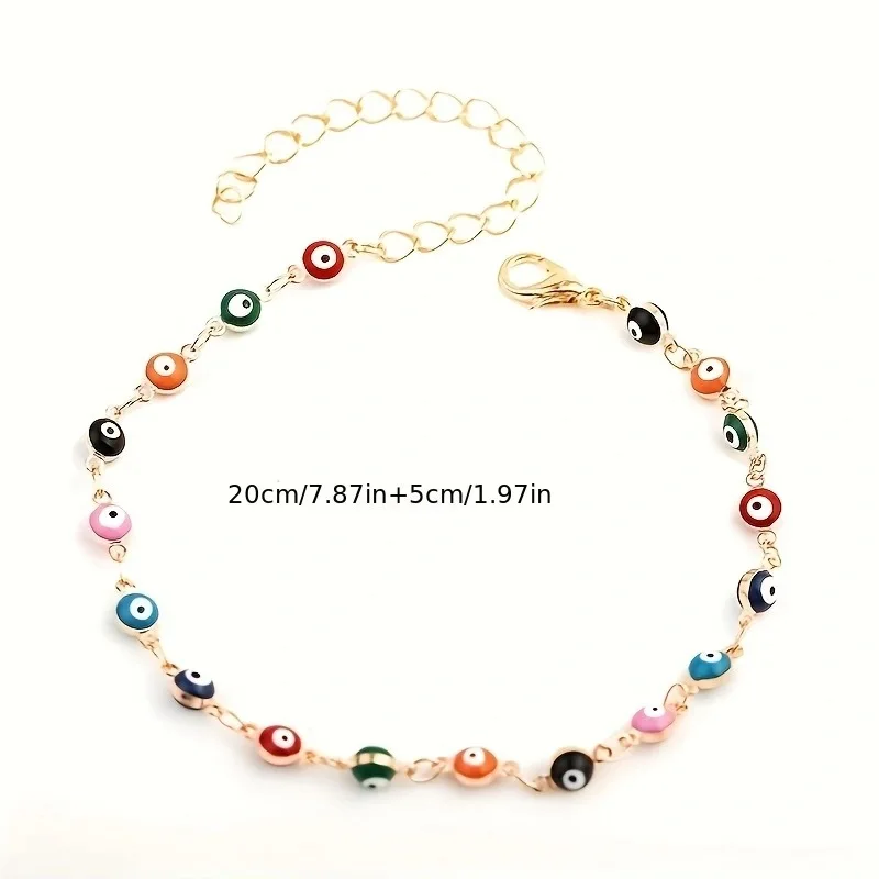 European and American Devil's Eye Foot Chain Creative Girl High End Simple Fashionable Christmas Leg Chain ankle chains toe foot bracelet fashion accessories