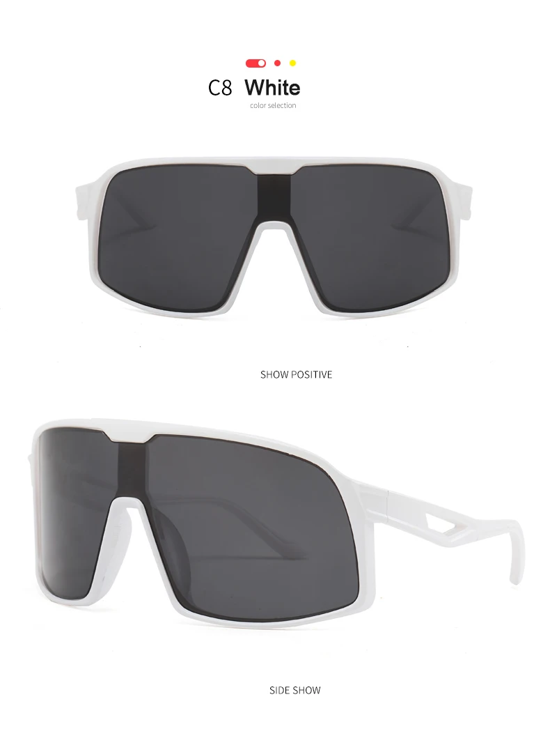 Schutzbrille Übergroße Spiegel Radfahren Sonnenbrille Männer Frauen Marke Designer Sonnenbrille Outdoor Sport Fahren UV400 Brille – Detail 14