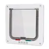 Installation Weatherproof 4 Ways In and Out ABS Material for Small Dogs,Cats Freely Cat Door Pet Supplies Flap Door Dog Gates 2