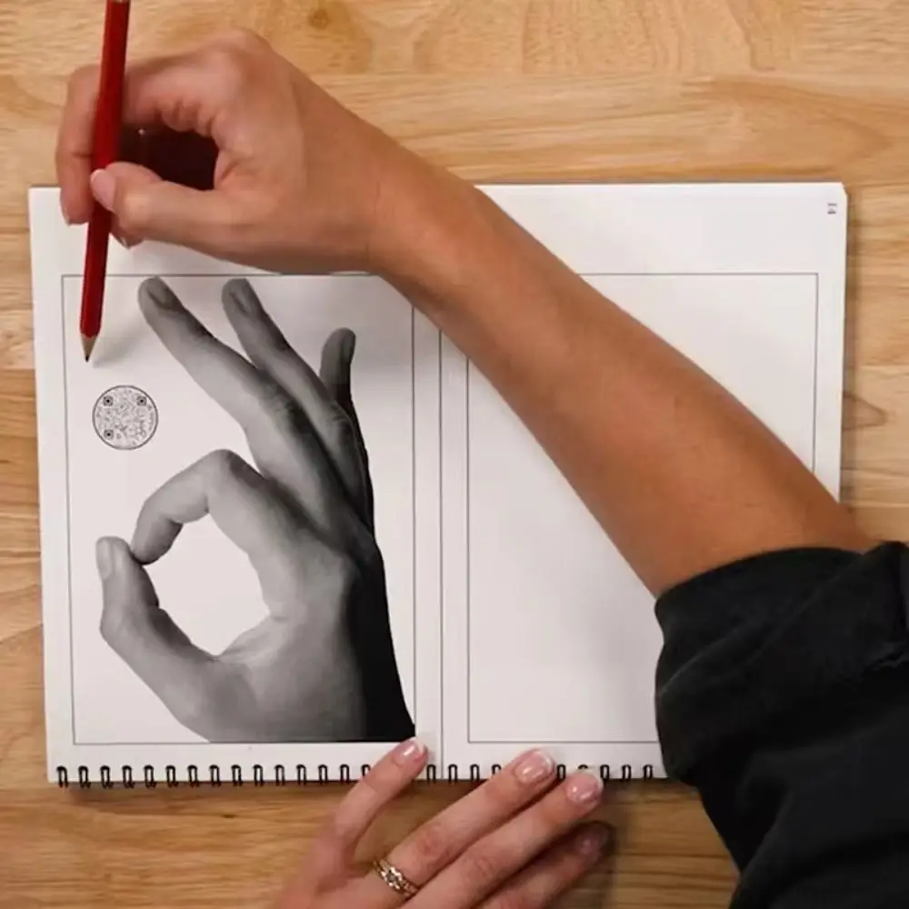 Quaderno Professionale Interattivo per Disegno, Copertina Rigida, Pagine a Righe e Bianche, Carta Spessa, Ideale per Corsi d'Arte - immagine 4