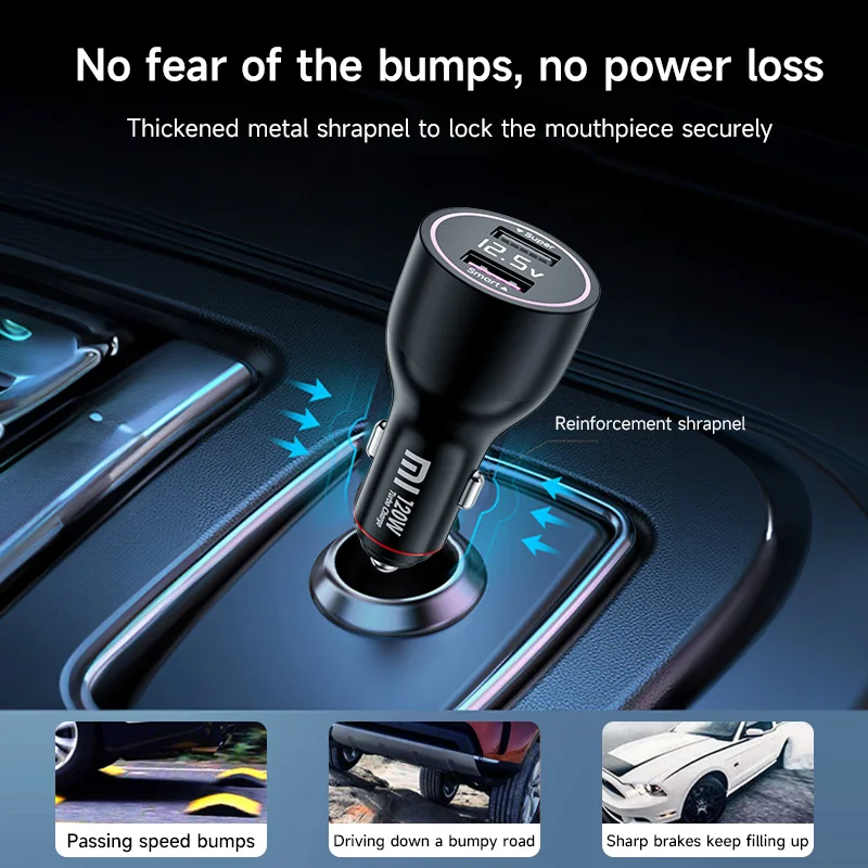 Xiaomi 120W Car Charger 6A Fast Charging Adapter for Mi 14 13 12 12T Pro Ultra Poco X5 F4 X4