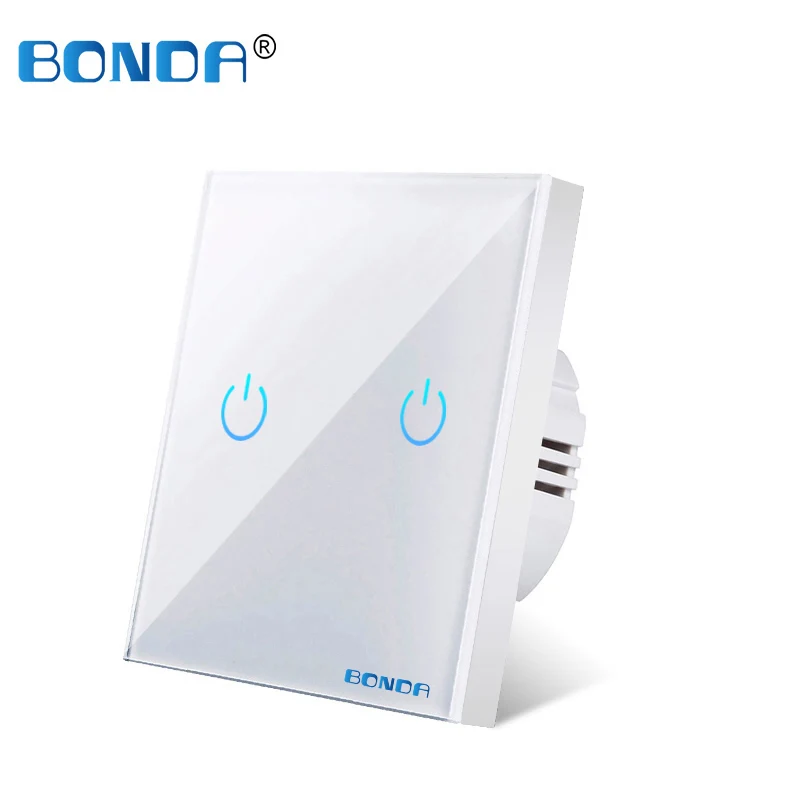 Light Touch Switch Sensor EU Standard Tempered Crystal Glass Panel 4 Color Power 1/2/3 Gang 1 Way 220V Wall Lamp Switches On Off smart wall switch Wall Switches