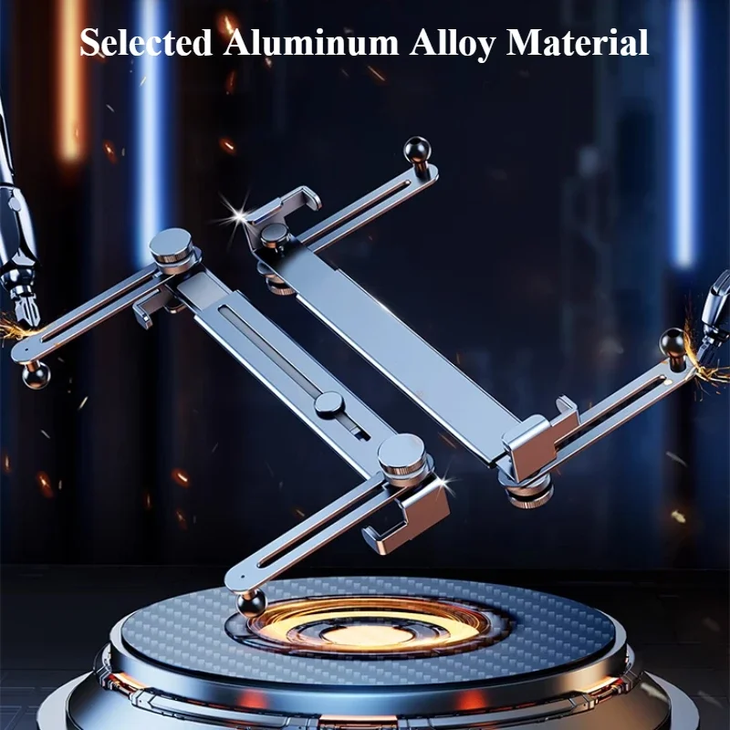Eary Alloy Car Phone Stand for Tesla Model 3 Y Dual-position Car Screen Phone Holder for Magsafe Car Metal Bracket Tablet Stand