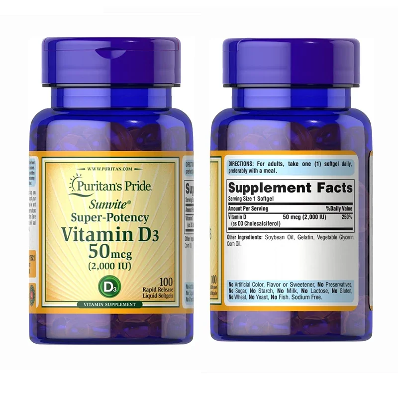 

Vitamin D3 promotes calcium absorption, strengthens teeth and bones, and is a healthy food and dietary supplement.