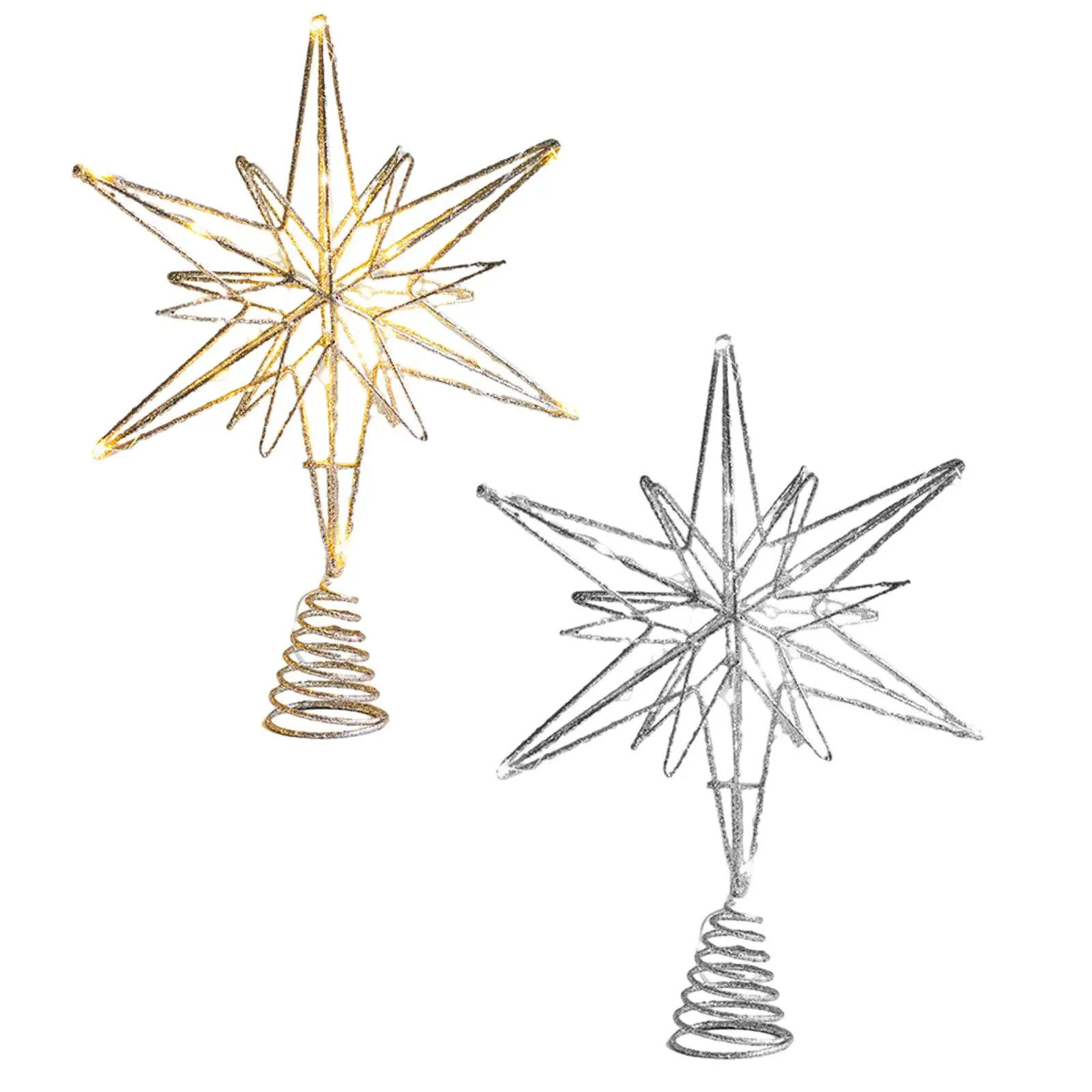 Illuminato Albero Di Natale Top Ornamenti Di Natale Albero Appeso Decorazione Capodanno Albero Di Natale Ornamento Pentagramma Treetop Decor